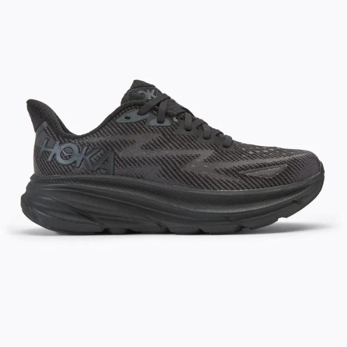 Hoka Clifton 9 Czarne Black - Sneakersy z siatki 1127896-BBLC